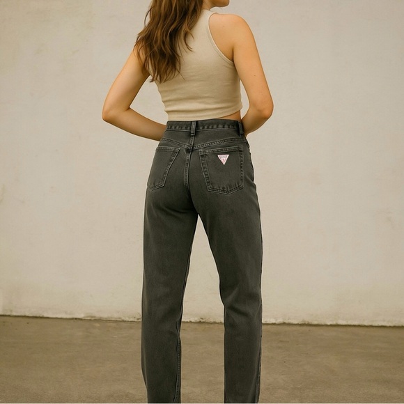 VINTAGE GUESS 90s Georges Marciano High Waisted Straight Leg Mom Jeans - Picture 1 of 13